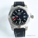 GF Factory Swiss Copy Breitling Avenger II GMT V2 eta2824 Men Watch Black Braided Strap